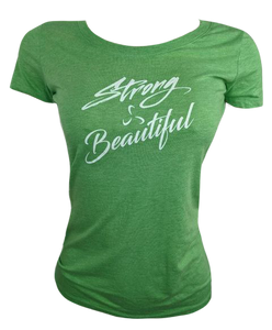 Form Fitting Woman's Tee - Strong/Beautiful VALOR FITNESS CLOTHING