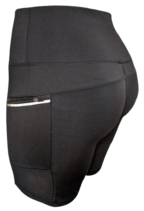 Zipper Pocket Biker Shorts - Women's 