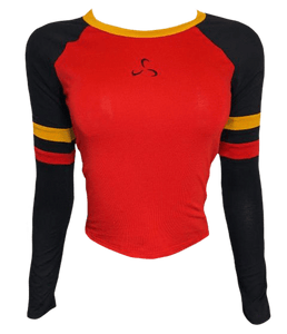 Women's Varsity Long Sleeve Top VALOR FITNESS CLOTHING