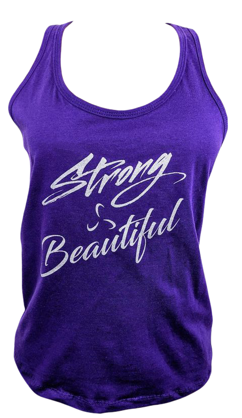Women's Cotton Tank Top - Strong/Beautiful VALOR FITNESS CLOTHING