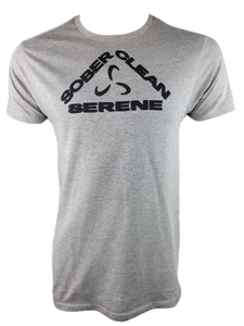 Men's T-Shirt - Sober Clean Serene VALOR FITNESS CLOTHING