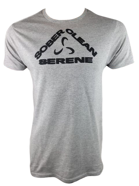 Men's T-Shirt - Sober Clean Serene VALOR FITNESS CLOTHING