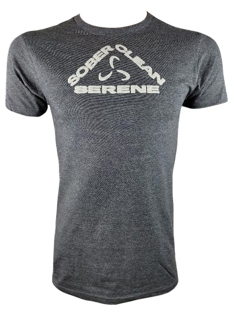 Men's T-Shirt - Sober Clean Serene VALOR FITNESS CLOTHING