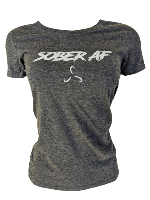Women's Slim Fit Tee - Sober AF VALOR FITNESS CLOTHING